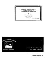 Economic value of benefits from recreation at high mountain reservoirs