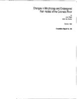 Changes in morphology and endangered fish habitat of the Colorado River