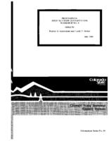 High Altitude Revegetation Workshop no. 8, Colorado State University, Fort Collins, Colorado, March 3-4, 1988 : proceedings