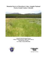 Botanical survey of Strawberry Lake, Arapaho National Forest Grand County, Colorado