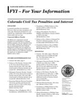 Colorado civil tax penalties and interest