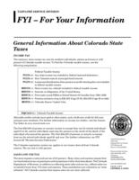 General information about Colorado state taxes