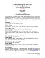 Colorado liquor and beer licensee handbook