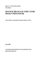 Detour drainage structure design procedure