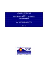 CDOT's Title VI and environmental justice guidelines for NEPA projects