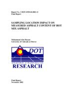 Sampling location impact on measured asphalt content of hot mix asphalt