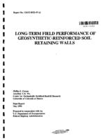 Long-term field performance of geosynthetic-reinforced soil retaining walls