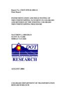 Instrumentation and field testing of thin whitetopping pavement in Colorado and revision of the existing Colorado thin whitetopping procedure