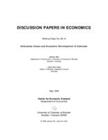 Enterprise zones and economic development in Colorado