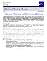Behavioral monitoring and reinforcement program