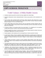 Youth violence : a public health concern