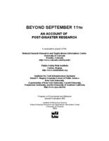 Beyond September 11th : an account of post-disaster research