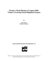 Europe's flood disaster of August 2002 : Vienna's evolving flood mitigation projects