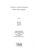 A survey of Colorado recreation trends, issues, and needs