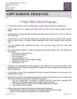 Urban after-school programs
