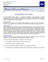 Good behavior game