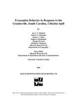 Evacuation behavior in response to the Graniteville, South Carolina, chlorine spill