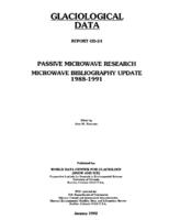 Passive microwave research : microwave bibliography update, 1988-1991