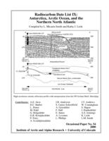 Radiocarbon date list IX, Antarctica, Arctic Ocean, and the northern North Atlantic region