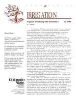 Irrigation scheduling with atmometers