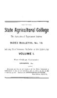 Index bulletin, no. 18 : indexing first seventeen bulletins of the station, for volume I