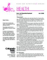 Iron : an essential nutrient