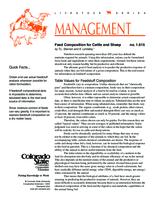 Feed composition for cattle and sheep