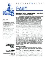Evaluating family life web sites