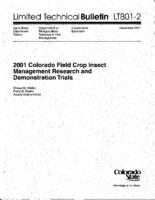 2001 Colorado field crop insect management research and demonstration trials