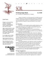 Fertilizing sugar beets