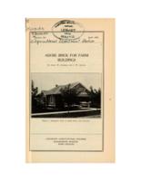 Adobe brick for farm buildings