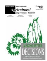 2004 Colorado corn and sunflower performance trials