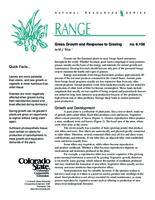 Grass growth and response to grazing