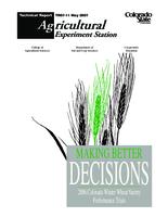 2006 Colorado winter wheat variety performance trials