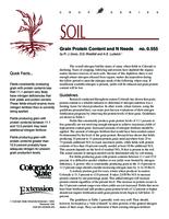Grain protein content and N needs