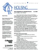 Home adaptations for disabled persons
