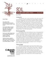 Domestic water quality criteria