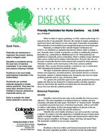 Friendly pesticides for home gardens