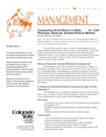 Composting horse manure in static windrows, passively aerated windrow method
