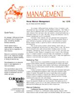Horse manure management