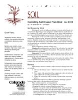 Controlling soil erosion from wind