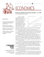 Break-even method of investment analysis