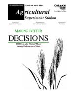 2003 Colorado winter wheat variety performance trials