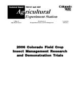 2006 Colorado field crop insect management research and demonstration trials
