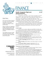 Credit : consumer right and responsibilities