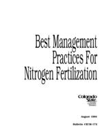 Best management practices for nitrogen fertilization