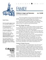 Children's anger and tantrums