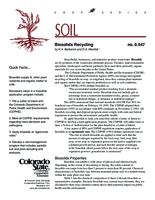 Biosolids recycling