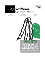 2006 dry bean variety performance trials