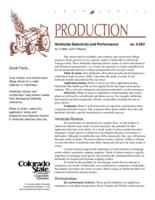 Herbicide selectivity and performance